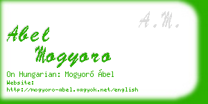 abel mogyoro business card