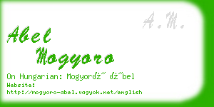 abel mogyoro business card